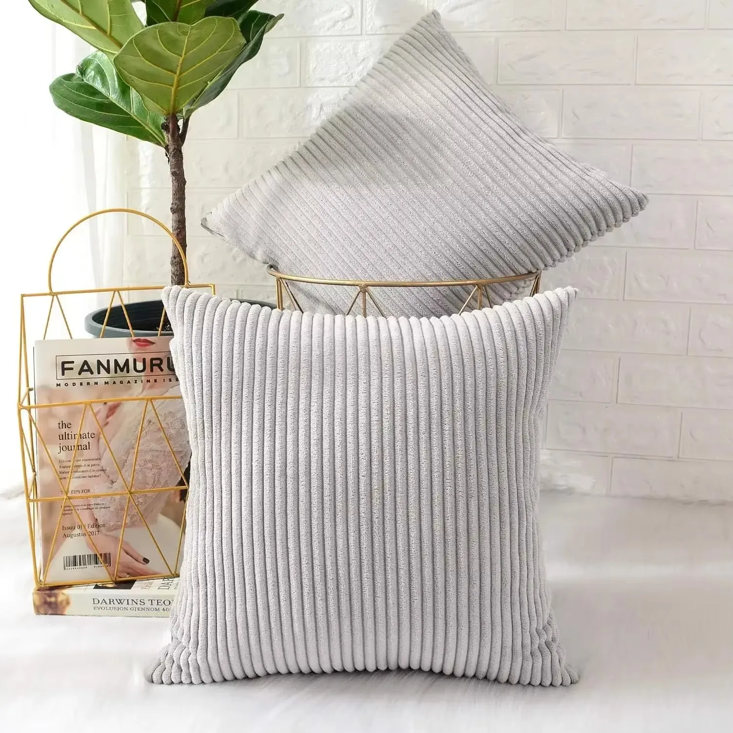 Festive Christmas Linen Pillow Covers - Snowman & Gingerbread Design