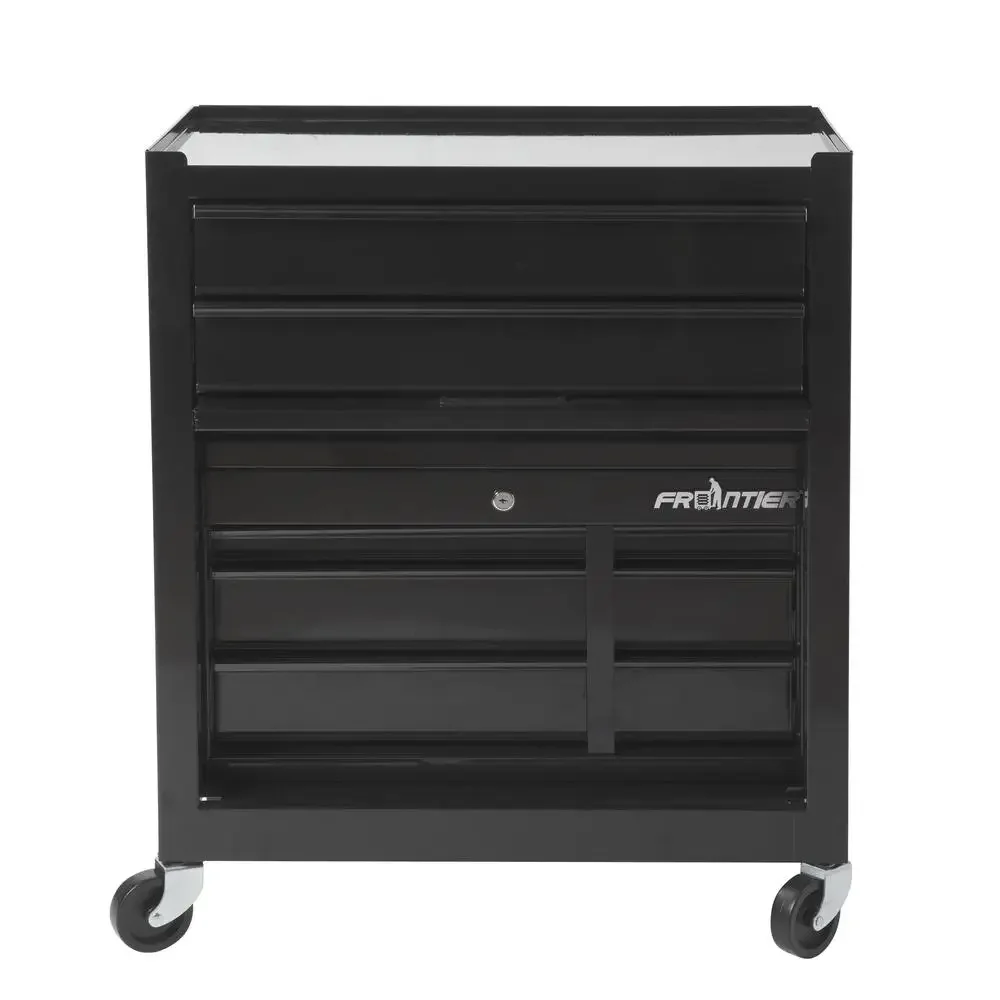 5 Drawer Portable Rolling Tool Chest and Cabinet Combo Heavy-Duty Steel Construction Lockable Top Chest Large Storage Capacity 5