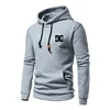 2025 New Spring and Autumn Europe men DC letters printed casual large pocket hoodie jumper small plaid jacquard plus size hoodie 3