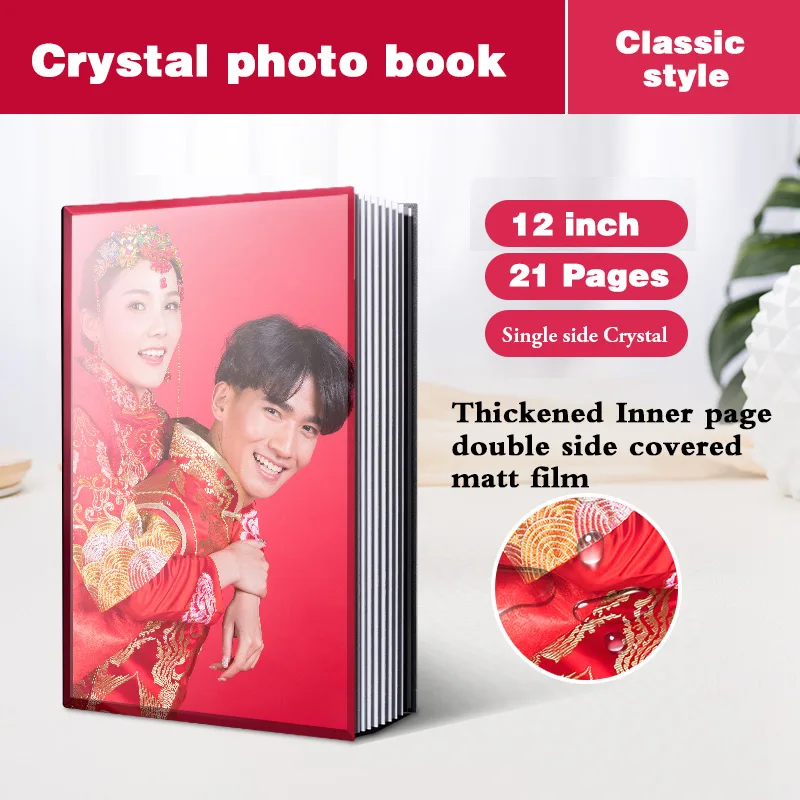 Custom Made Photo Book Crystal PhotoBook Photograph Album  Photo Book Free Design Lovers Gift Photo Print