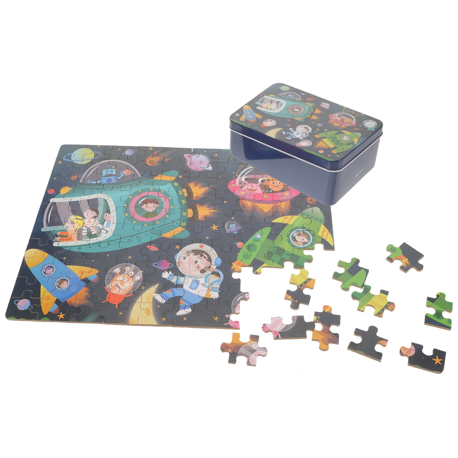 

1 set of Preschool Puzzle Educational Space Theme Puzzle Kids Learning Puzzles