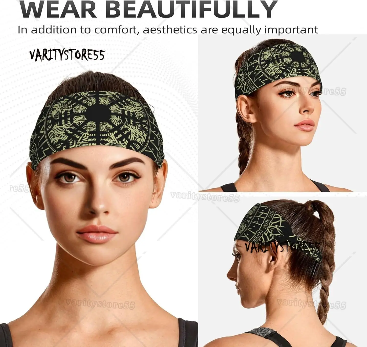 Bandeau élastique Viking Avec Boussole Nordique Pour Sport