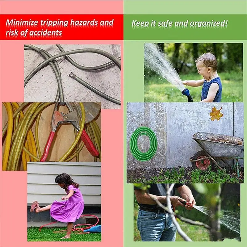Hose Hanger Stainless Steel Small Wall Mount Garden Hose Hook Heavy Duty Hook for Garden Expandable Reel