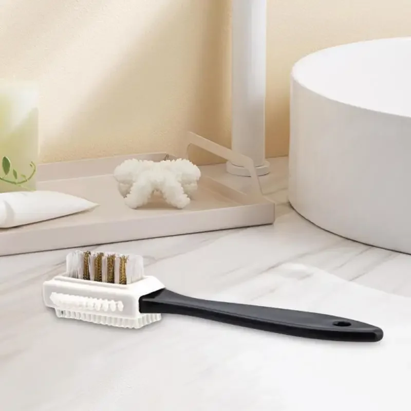 3 Side of Cleaning Brushes for Suede Leather Nubuck Three Side Cleaning Shoe Brush High Quality Black S Shape Boot Shoes 6
