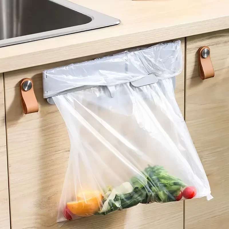 1/2/4PCS Hanging Trash Bag Holder Foldable Garbage Bag Hanging Rack Home Kitchen Bathroom Portable Storage Rack Baby Kids Seat
