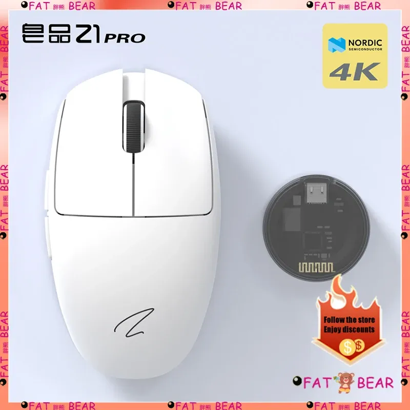 Zaopin Z1 Pro Mouse Wireless Ultralight Gaming 1/4k Paw3395 Mouse For Laptop Pc Gamer Mac Accessories Optical Sensor Girl Gift