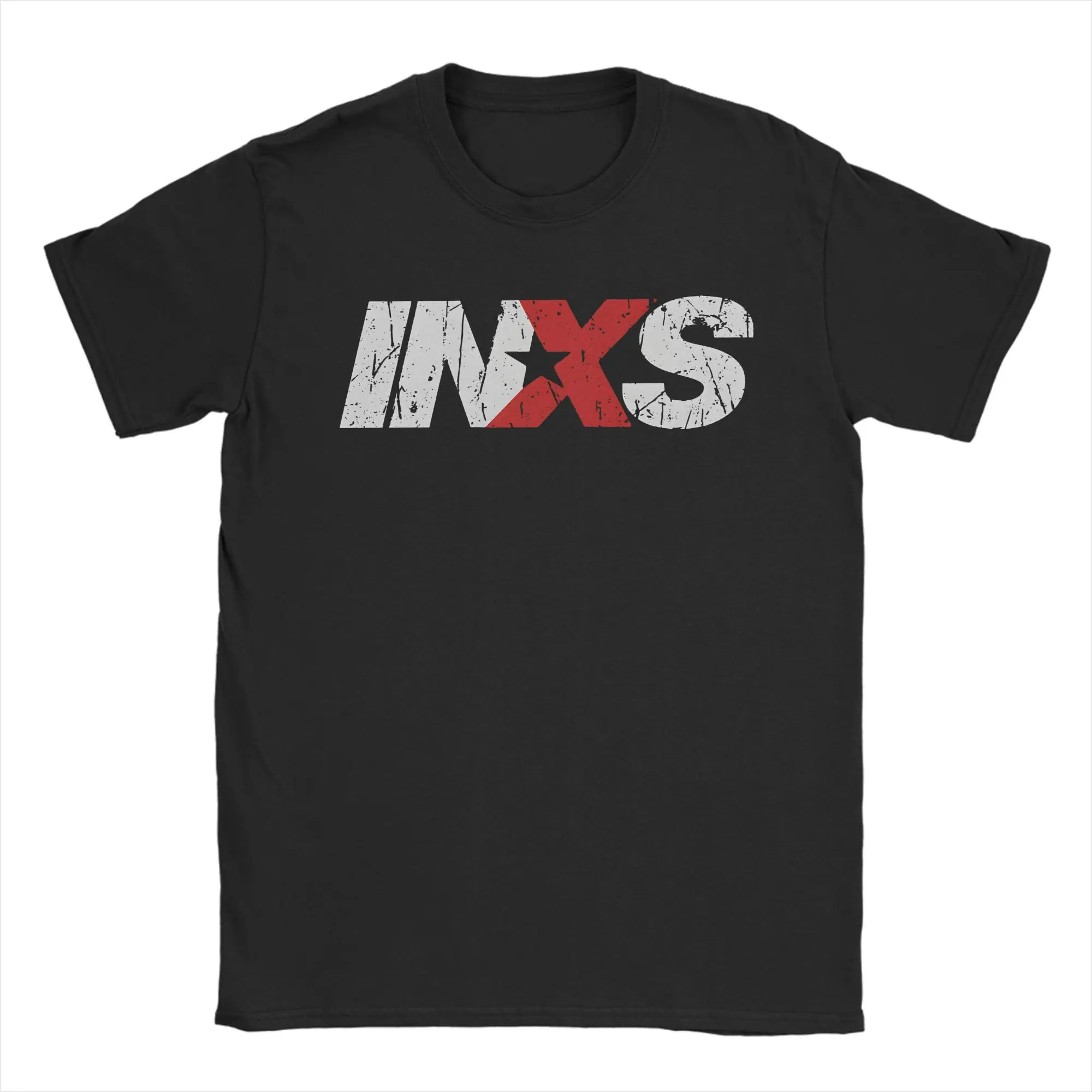 INXS Logo-T-Shirt für Herren, lässige Baumwoll-T-Shirts, Rundhals-Kurzarm-T-Shirts, einzigartige Kleidung