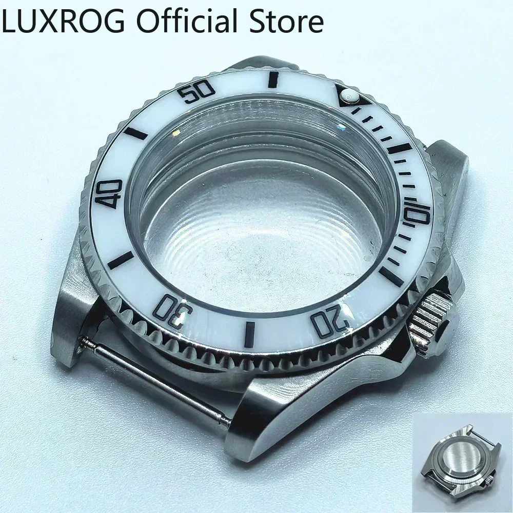 Stainless Steel 40MM Black Blue Ceramic Insert Watch Case