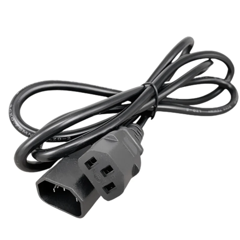 Universal IEC C13 C14 Power Supply Cord SJT 14AWG/3 Male to Female PDU UPS Extension Cable 15A 250V 0.5m~3m