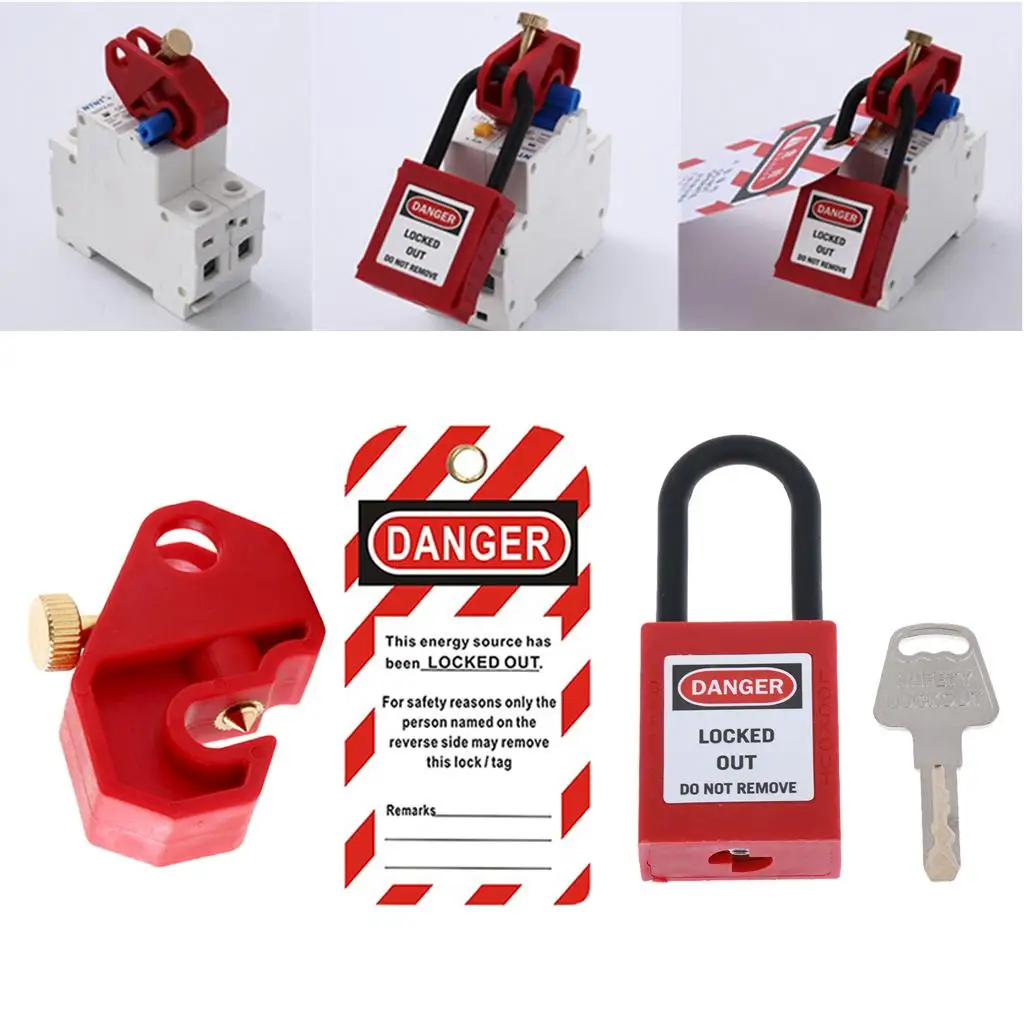 Circuit Breaker Lockout Set Universal MCB Lockout Safety Pin Plastic Anti-cut Device for Workshop Use Circuit Breaker Lockout Set Universal MCB Lockout Safety Pin Plastic Anti-cut Device for Workshop Use