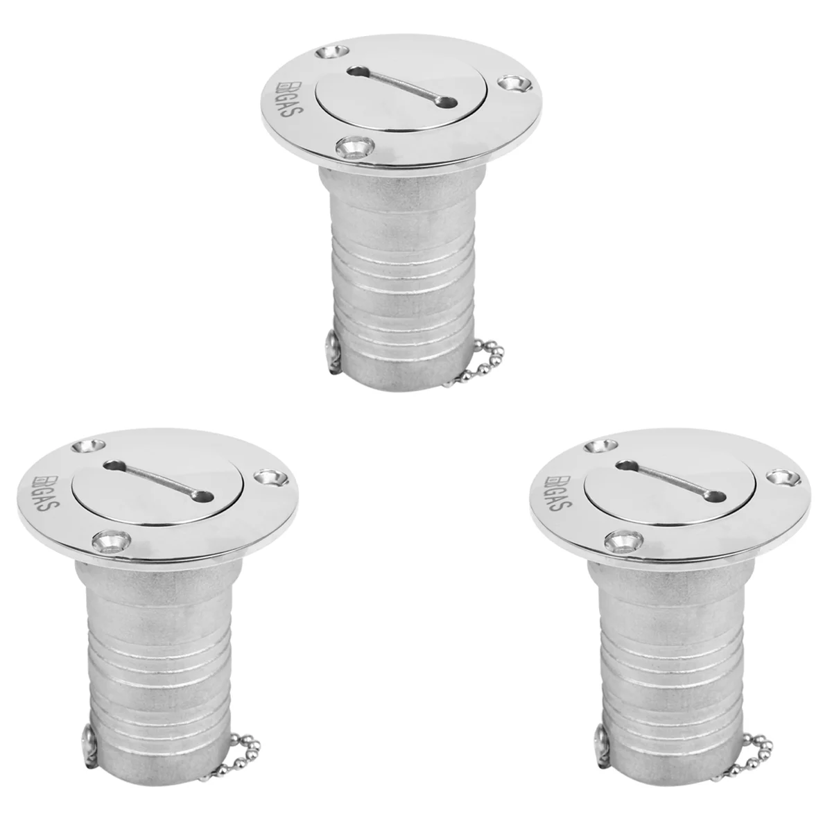 

3X 38mm 1.5 Inch Marine Stainless Steel Boat Deck Fill/ Filler Port Gas Fuel Tank with Key Cap