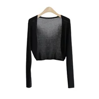 Sun Protection Knit Cardigan Women's Thin Coat Ice Silk Outerwear Cover-up Shawl Air Conditioning Shirt Summer - Image 5