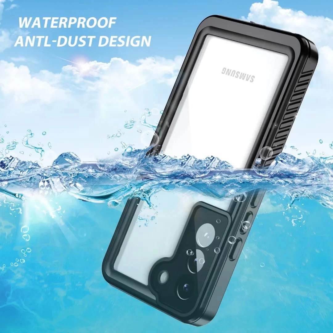 Shellbox Military Grade Protection Waterproof Case for Samsung S22 Ultra S22 Plus S22 Shockproof Heavy Duty Defender Cover Case