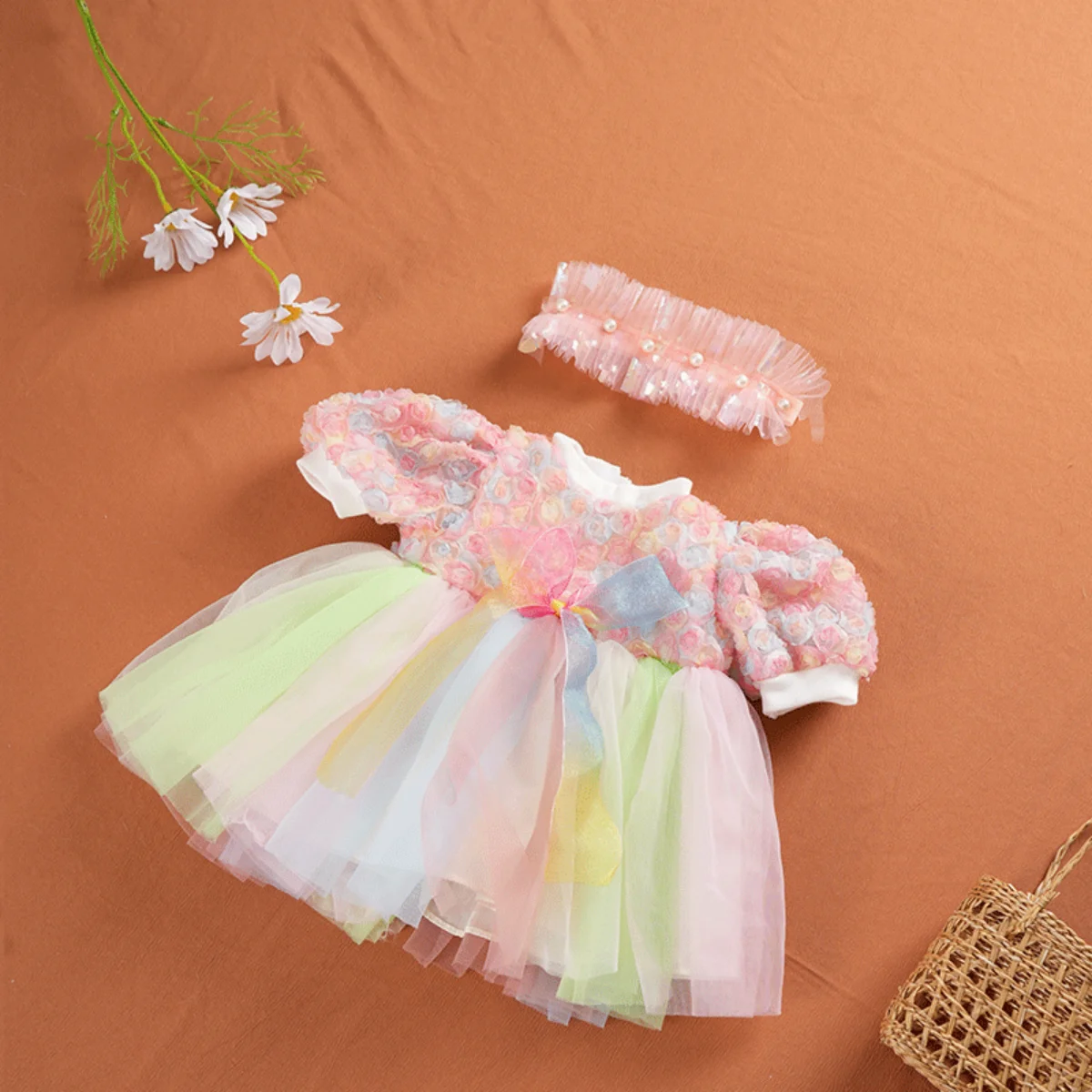 rainbow skirt pink