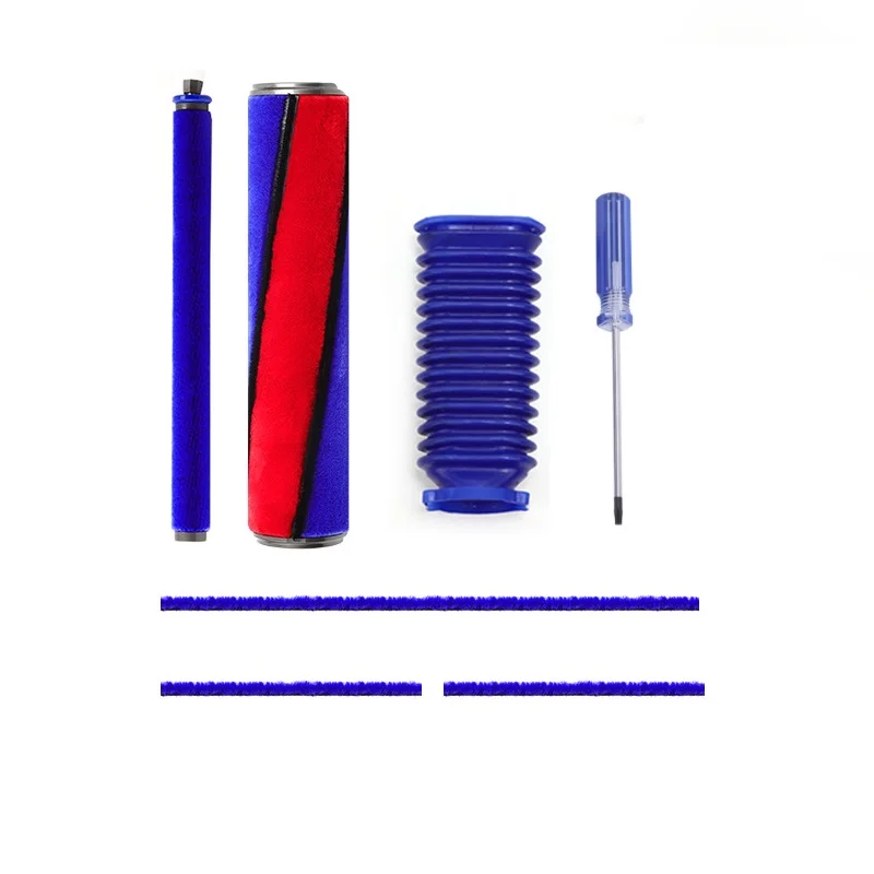 

Plush Strips Soft Roller Brush Kit for Dyson V6 V7 V8 V10 V11 Vacuum Cleaner Soft Roller Head Replacement Parts