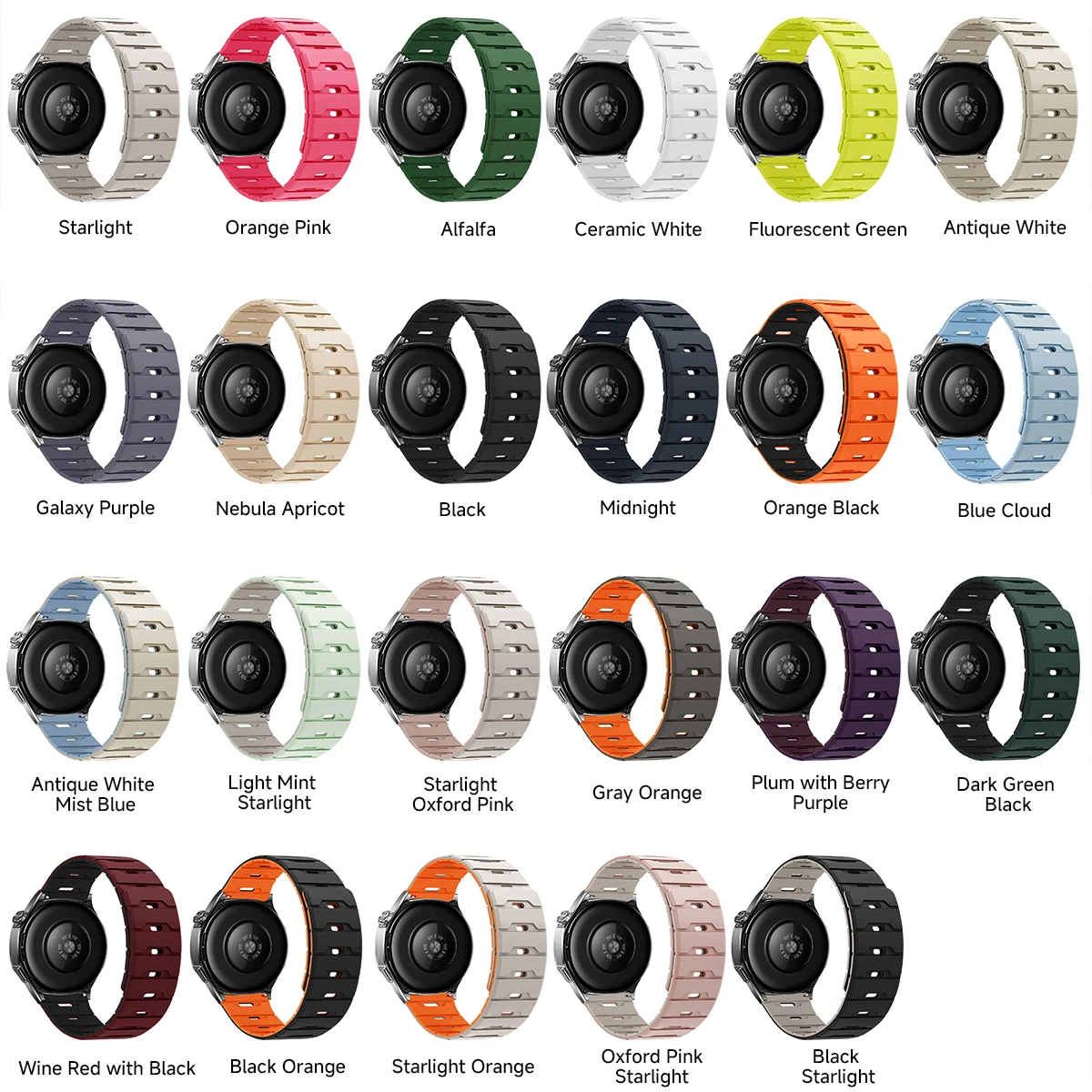 Universal Magnetic Loop Silicone Watch Band - 18mm/20mm/22mm
