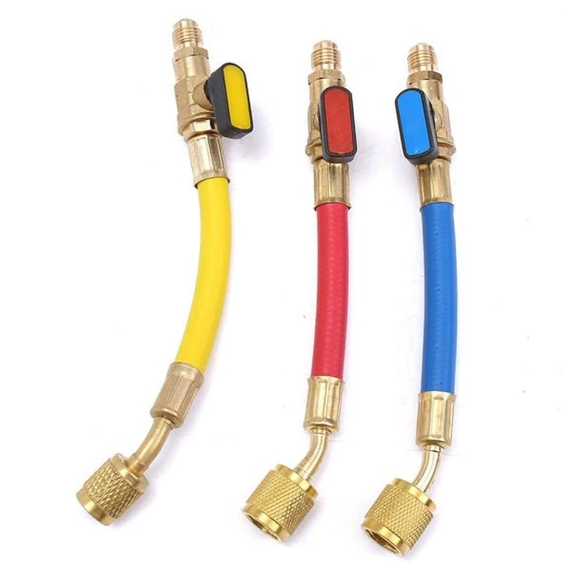 1/4" Sae Ac R12 R22 R134 Charging Hoses Tube Refrigerant Air Conditioning Brake Liquid Filling