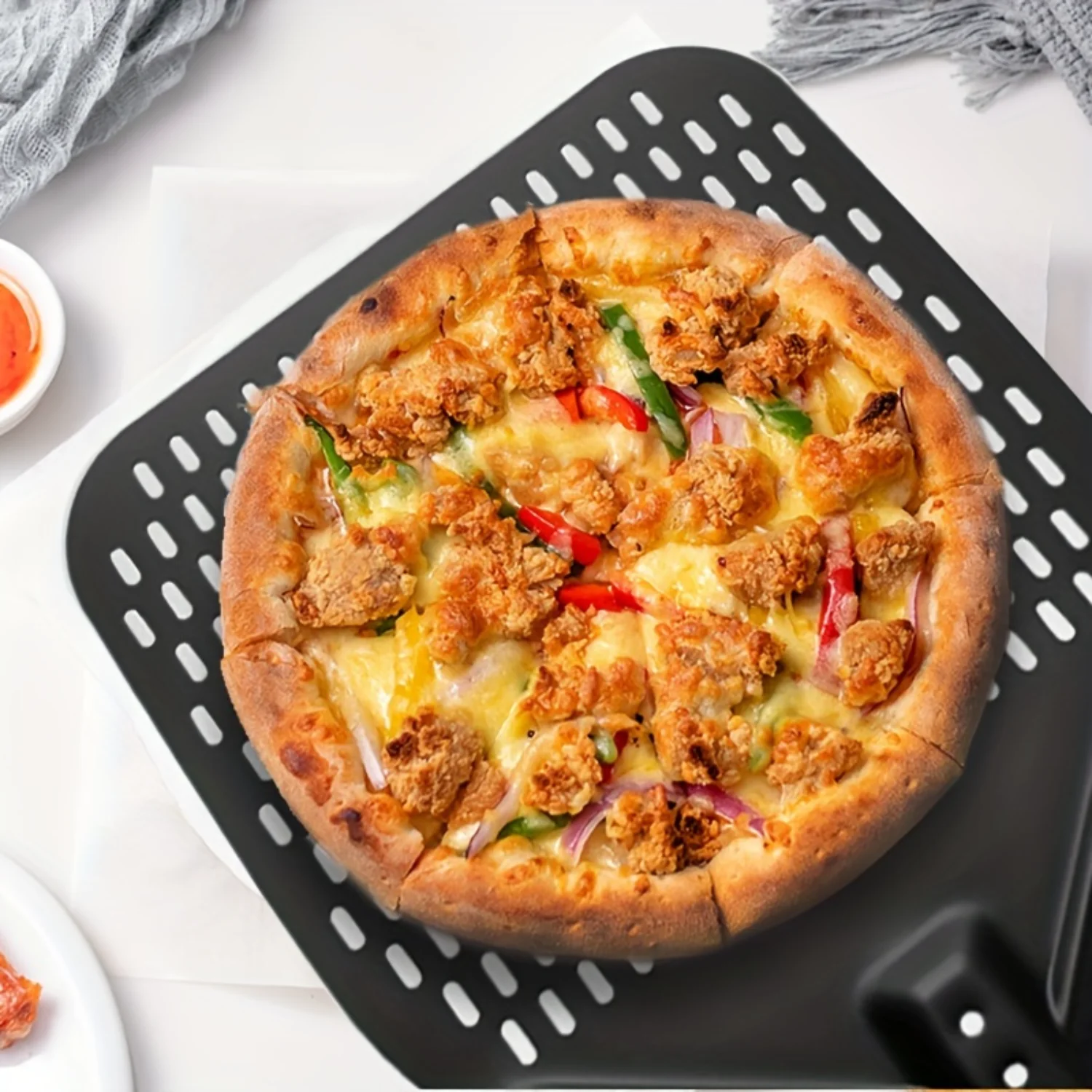 1pc Aluminum Pizza Peel Pizza Spatula Paddle Creative Scraper Paddle Metal Peel With Handle Super Access