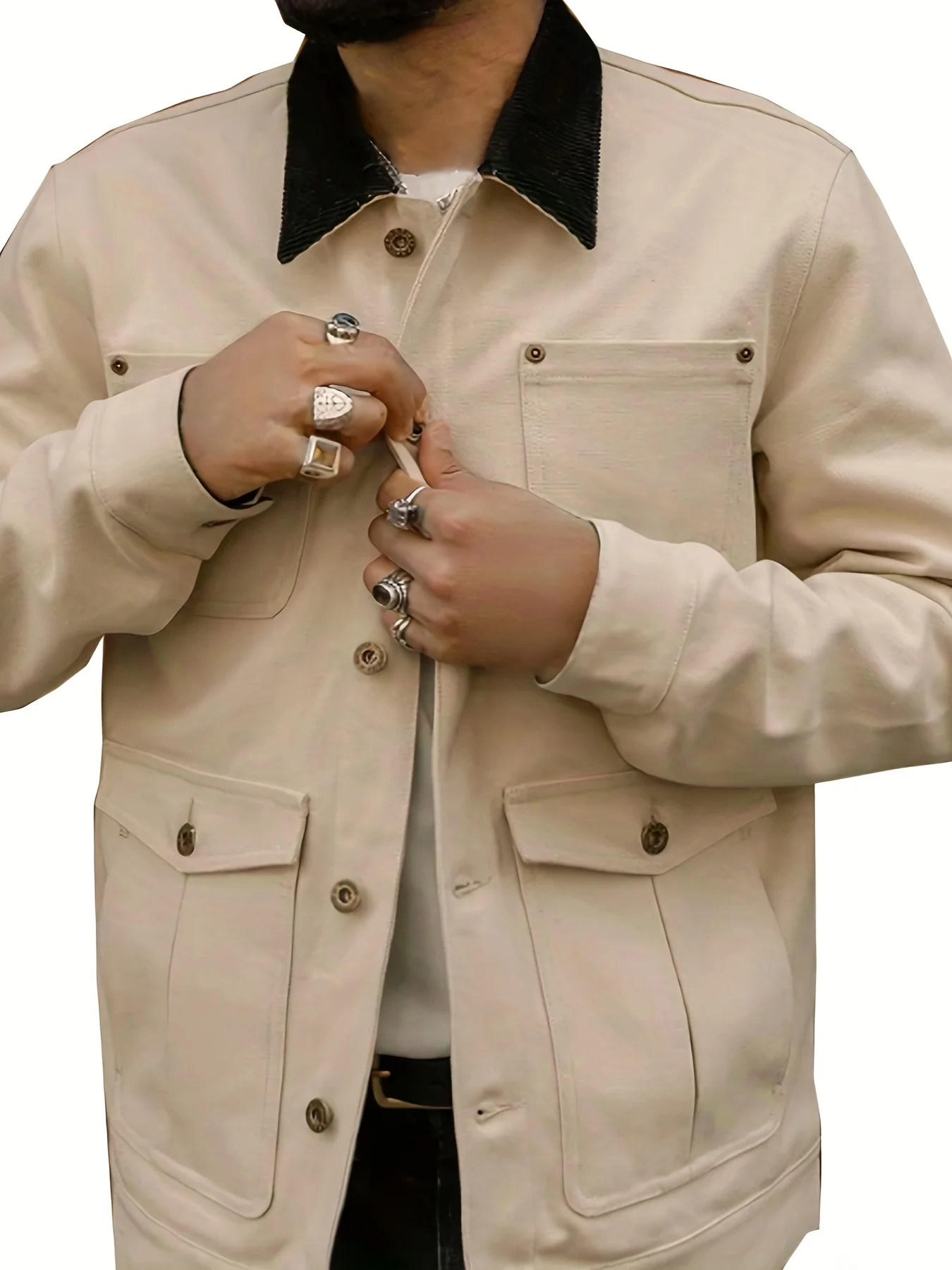 

Мужская куртка контрастных цветов с карманами, стильная повседневная куртка для весны, осени и зимы, мужская одежда