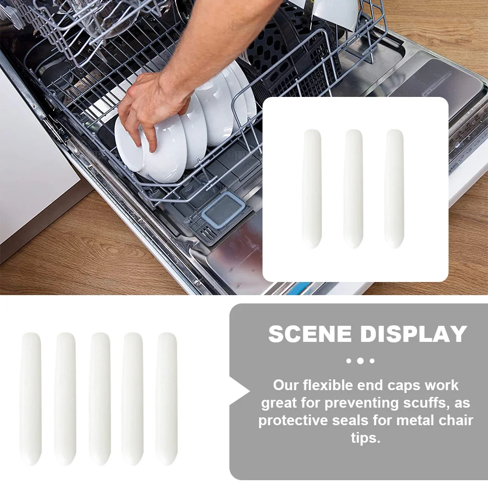 Dishwasher Rack Caps 200 Pcs Dishwasher Protector Wire Thread Cover Rack Repair Coating Tip Replacement Shelf Caps Plug Kit Rubber Foldable