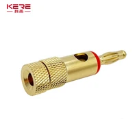 20pcs/Set 4mm Banana Plug Pure Copper Gold Plated Speaker Wire Amplifiers Audio Video Connectors 3