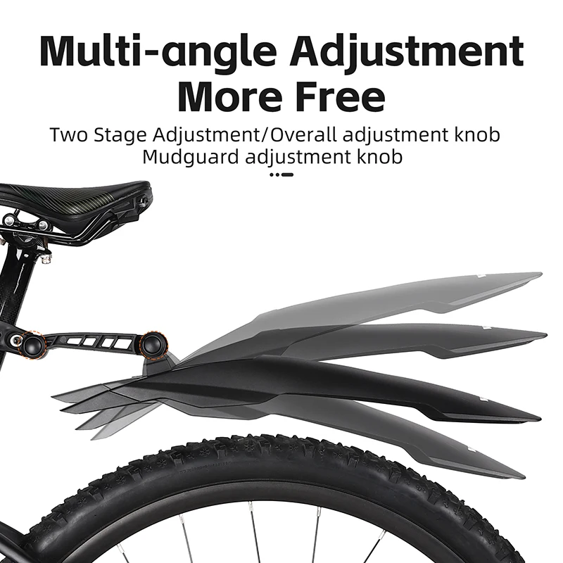 WEST BIKING 산악 자전거 펜더 세트, 조정 가능한 퀵릴리즈 자전거 머드가드, 넓어진 익스텐션 머드 보호대, 26 27.5 29 인치