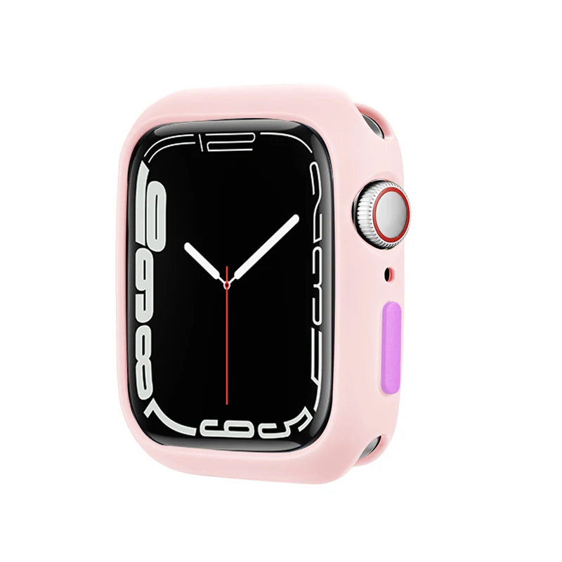Colorful Soft Silicone Protective Case for Apple Watch - Stylish & Durable Bumper for Women
