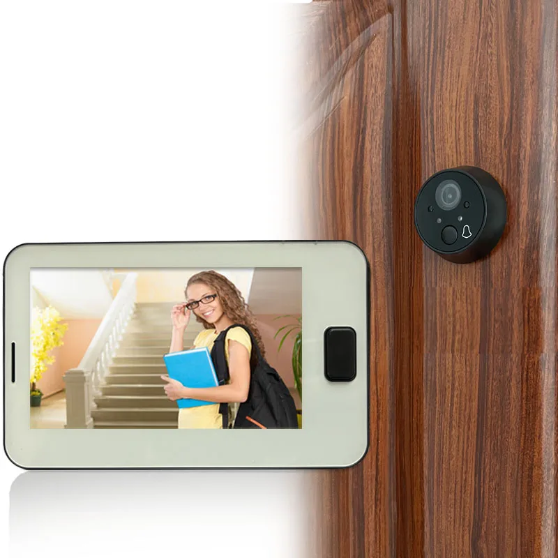 4.3 Inch video peephole Viewer IR Night Vision  HD Camera  Cat Eye Door Bell Smart HomeUltra wide angle  Video Doorbell Camera