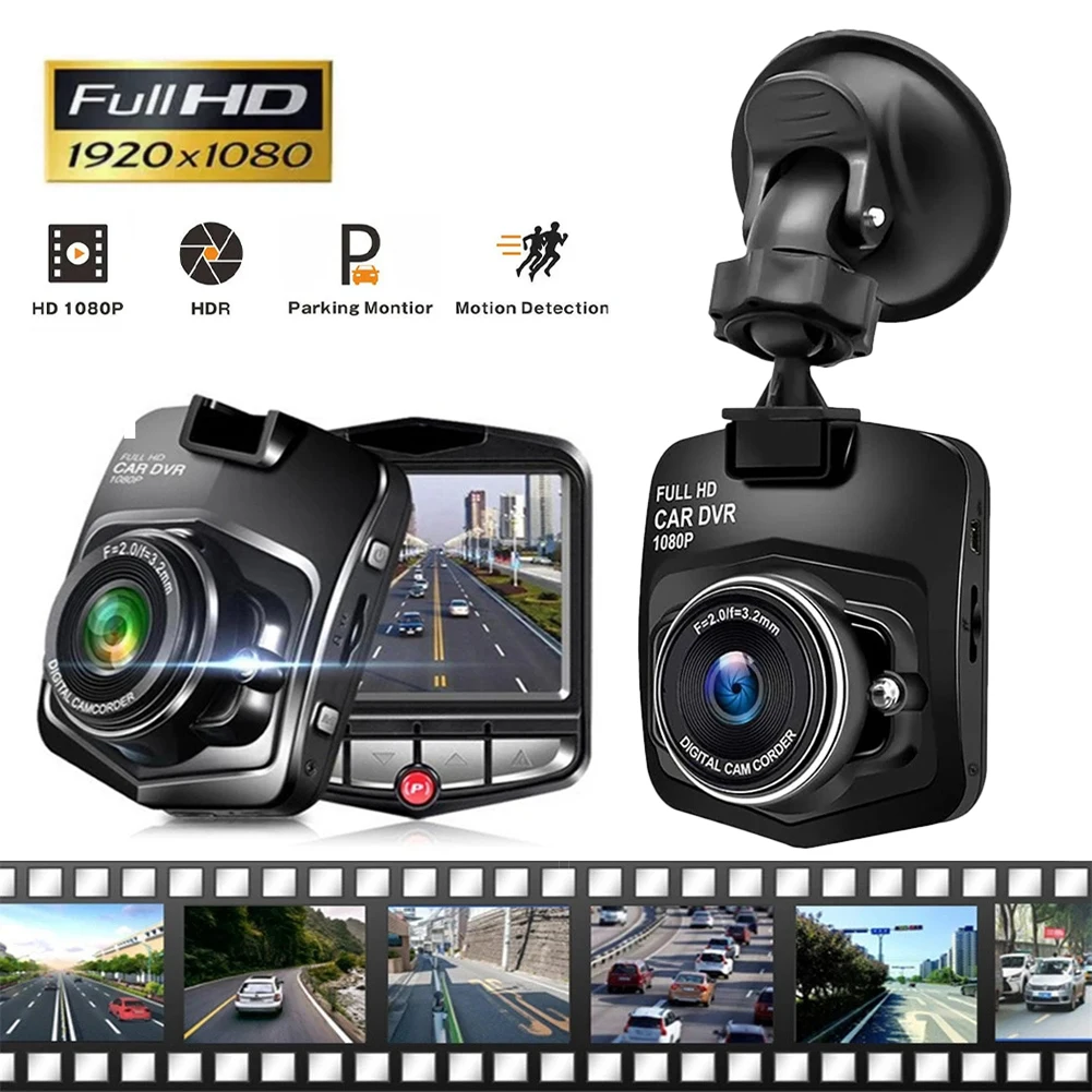 

Universal Car Dash Cam 1080P Car DVR Driving Recorder 2.2" LCD Screen Loop Recording 24H Parking Monitoring Motion Detection