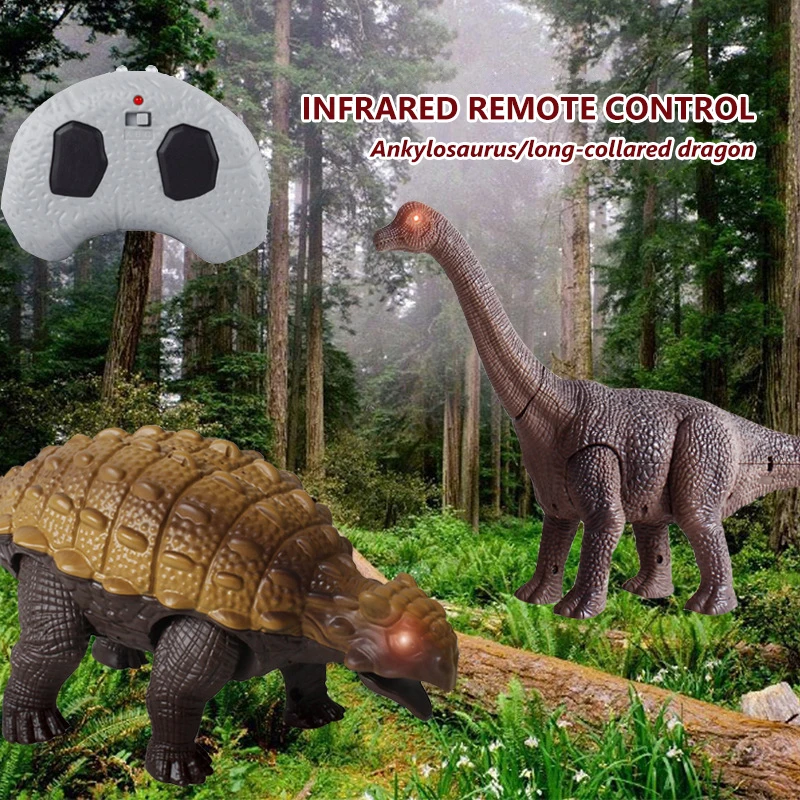 RC Dinosaur Simulation Remote Control Ankylosaurus Creative Novelty Puzzle Model Toys for Boys Halloween Christmas Kids Gifts remote control dinosaur toys