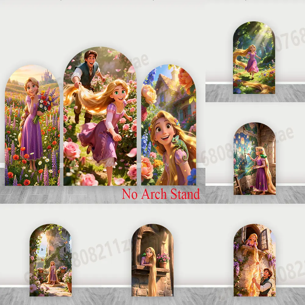 Toile de fond arche Raiponce Disney pour fête d'anniversaire