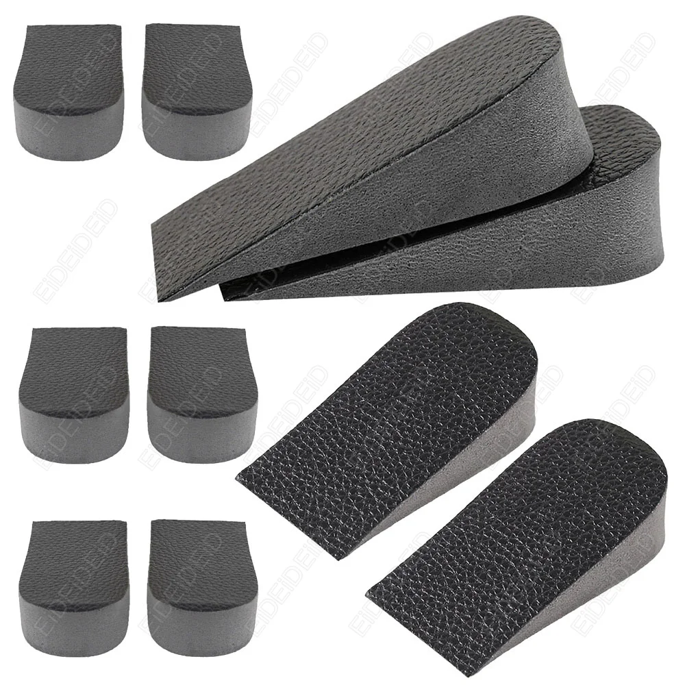 Harte PU-Leder Höhenverstellbare Einlegesohlen für Sneaker, Fersen-Einlagen zur Erhöhung, Halbe Einlegesohlen 1-3cm, Schuheinlagen für Unisex – Detail 2