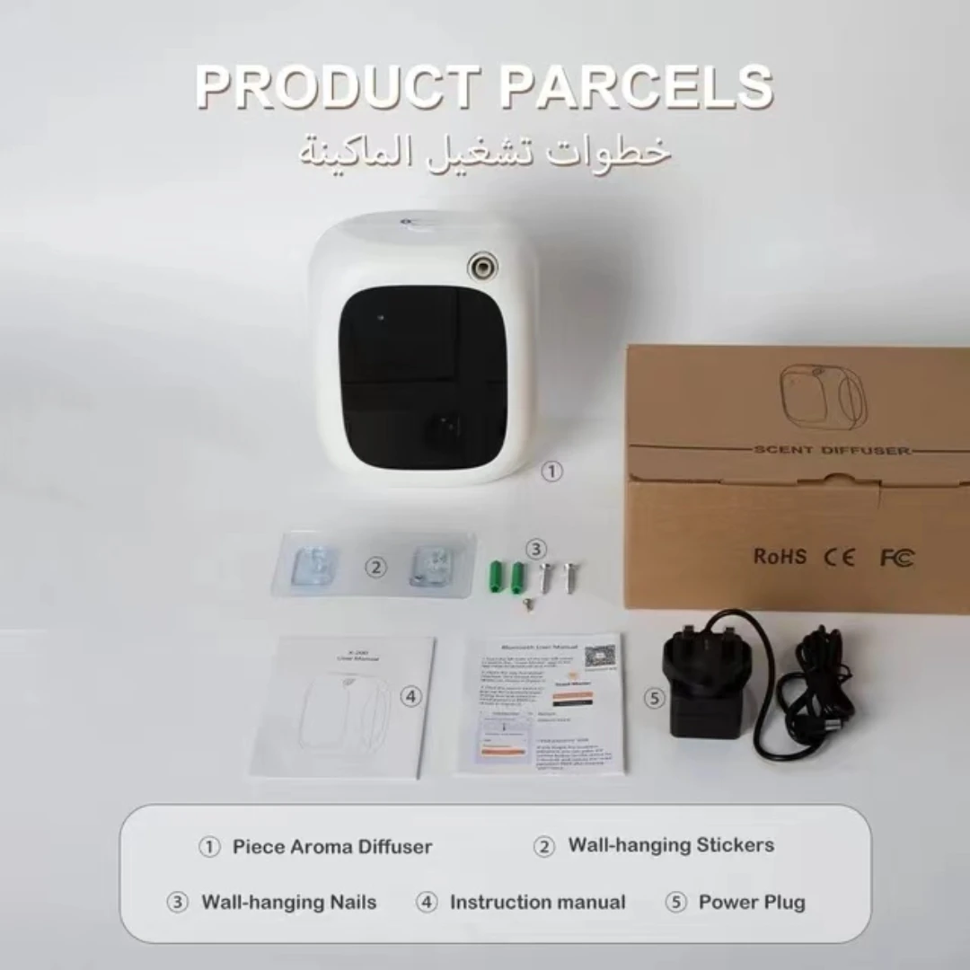 Aroma Oil Diffuser Wall Mounted Home Fragrance Device Bluetooth APP Control Hotel Aromatic Oils Electric Scent Aroma Diffuser