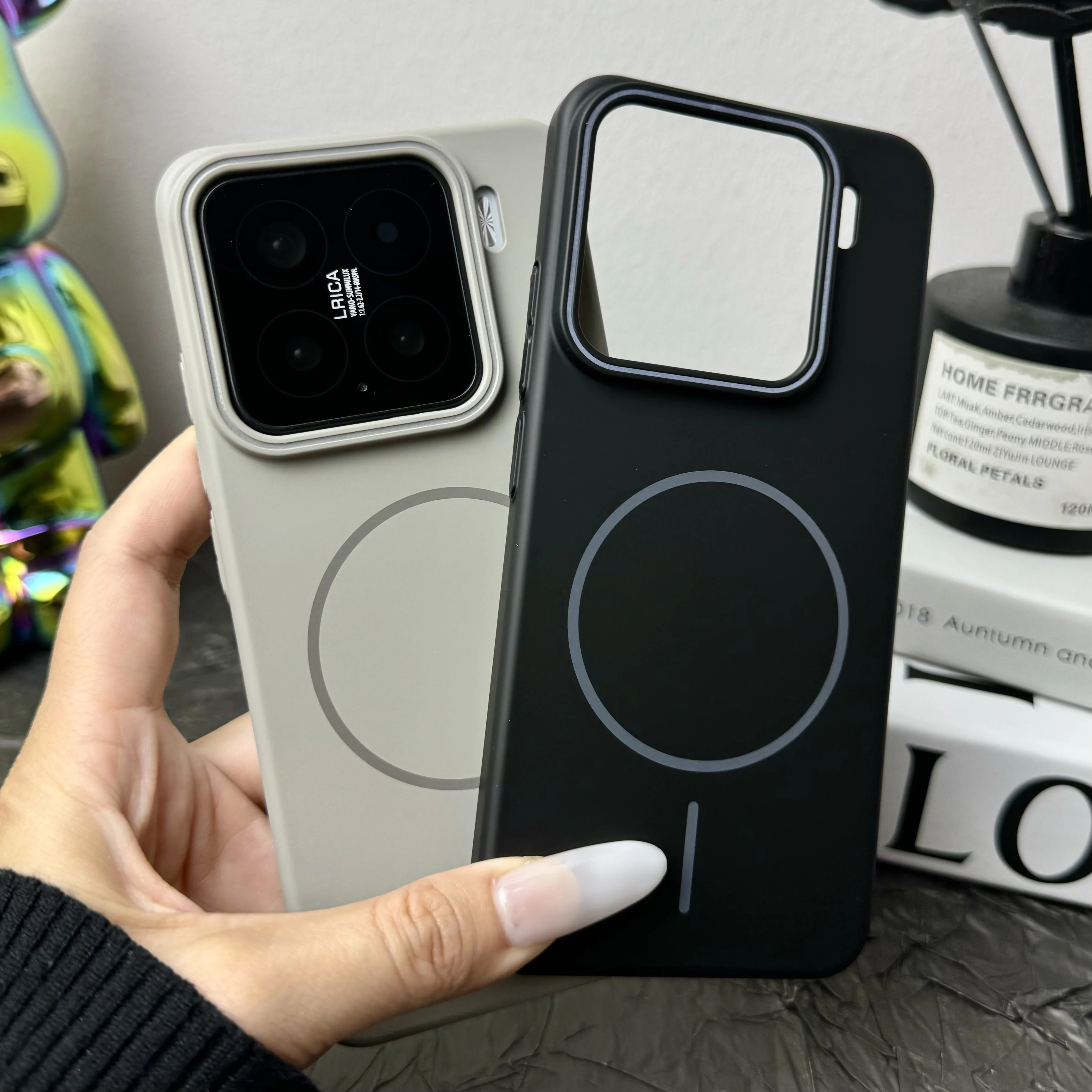 Matte Slim Hard Magnetic Case with Magsafe-Compatible Solid Back Cover