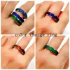 10/30/50pcs Band 6mm STAINLESS STEEL Mood Rings Bright Glazed Men Women Changing Color Ring Quality Jewelry Gifts 4
