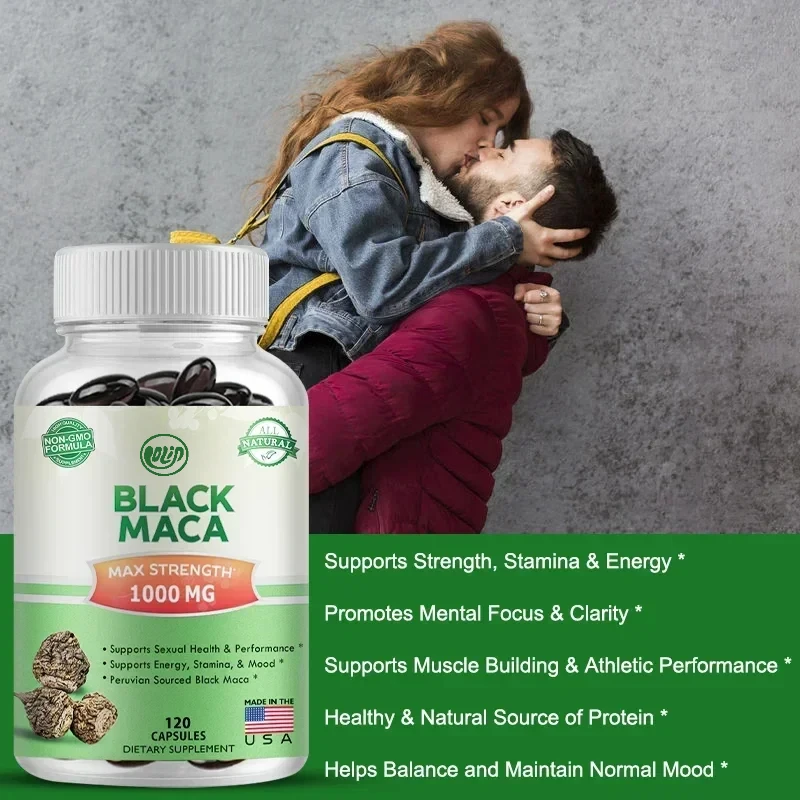 Black Maca Root-Enhances Male Energy, Vitality and Stamina, Balances Hormones, Improves Memory & Mental Clarity