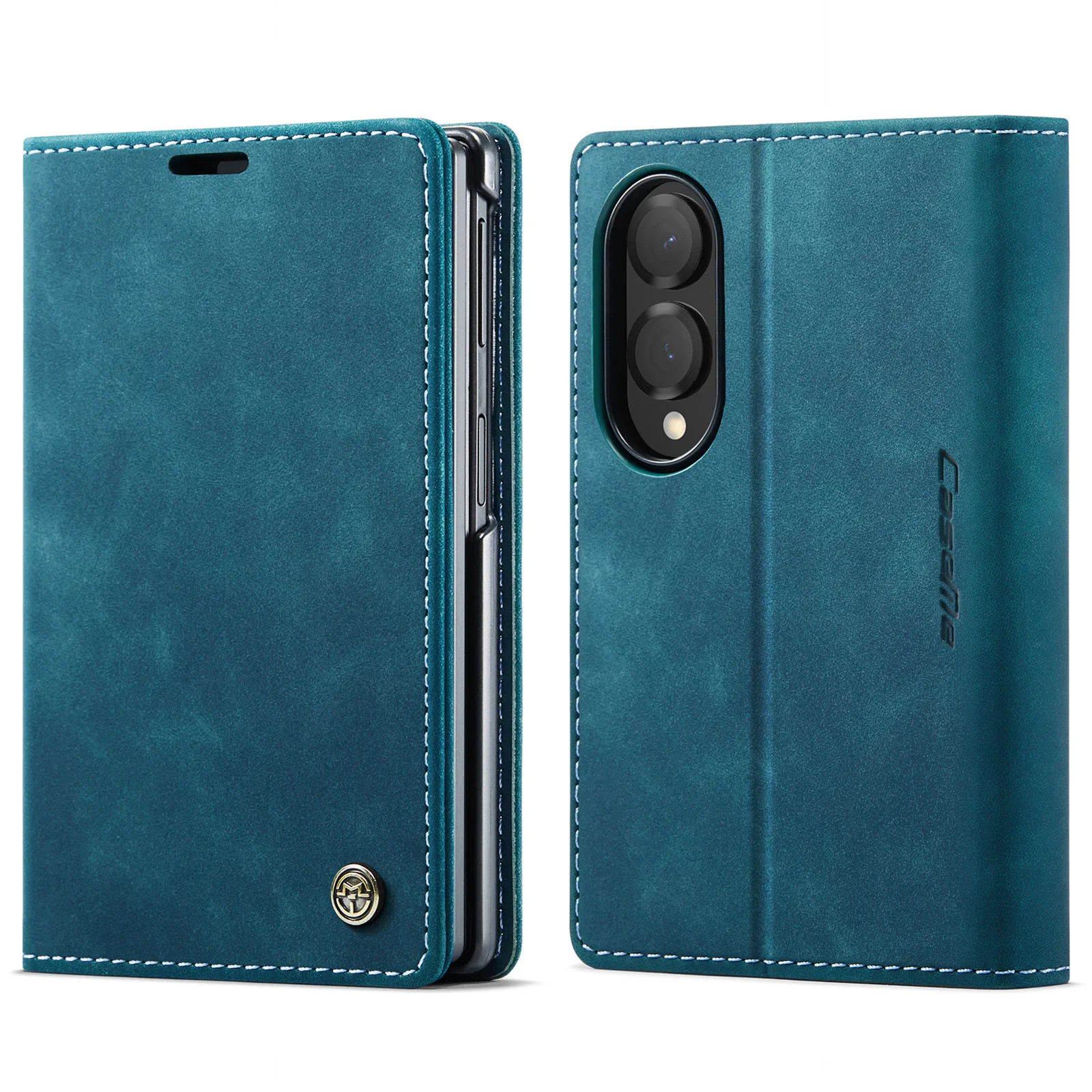 Leather Flip Case with Stand and Card Slots - Durable Phone Cover with Cash Holder
