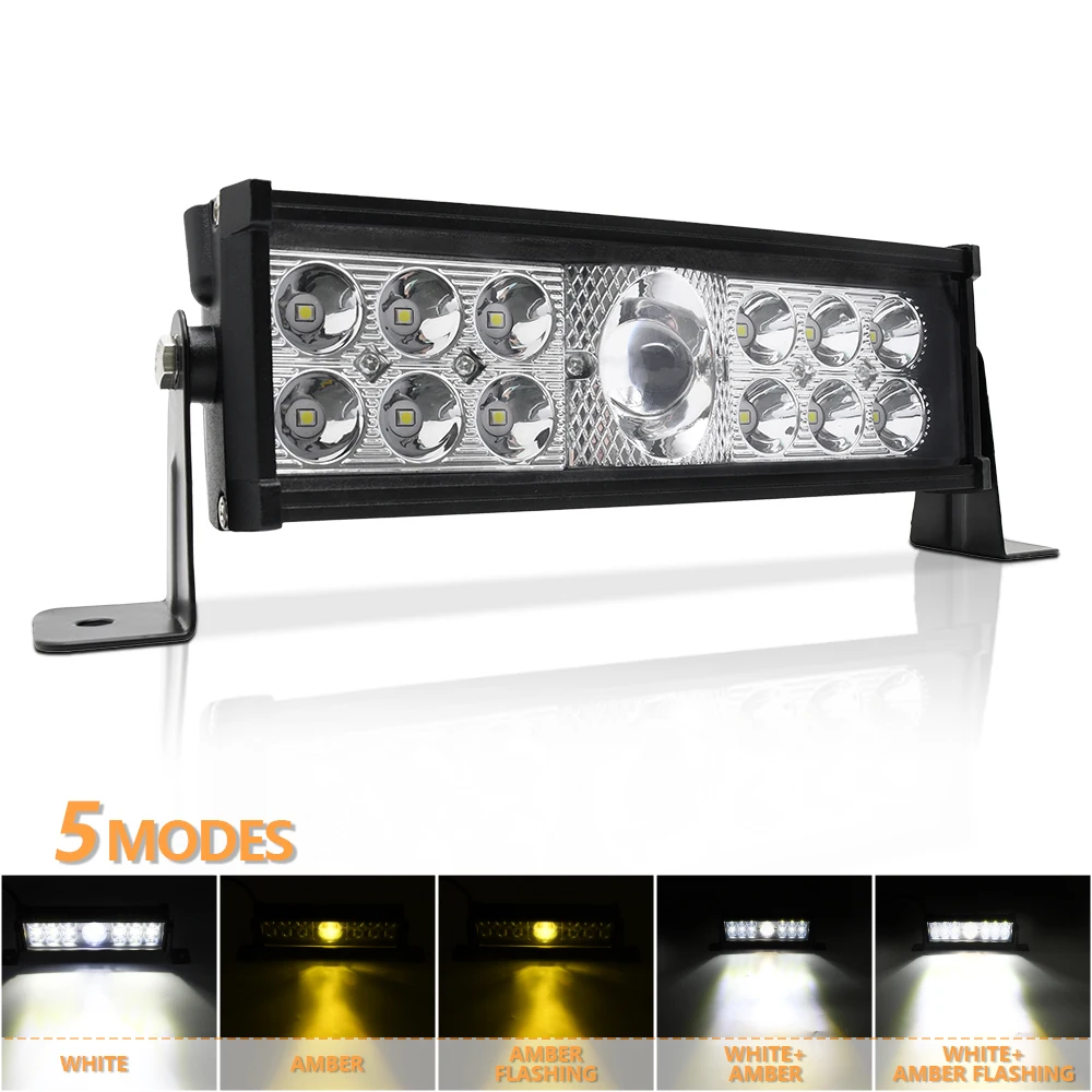 Auto LED Spotlights Work Light Bar White Yellow Flash 120w for Off Road 12V 24V