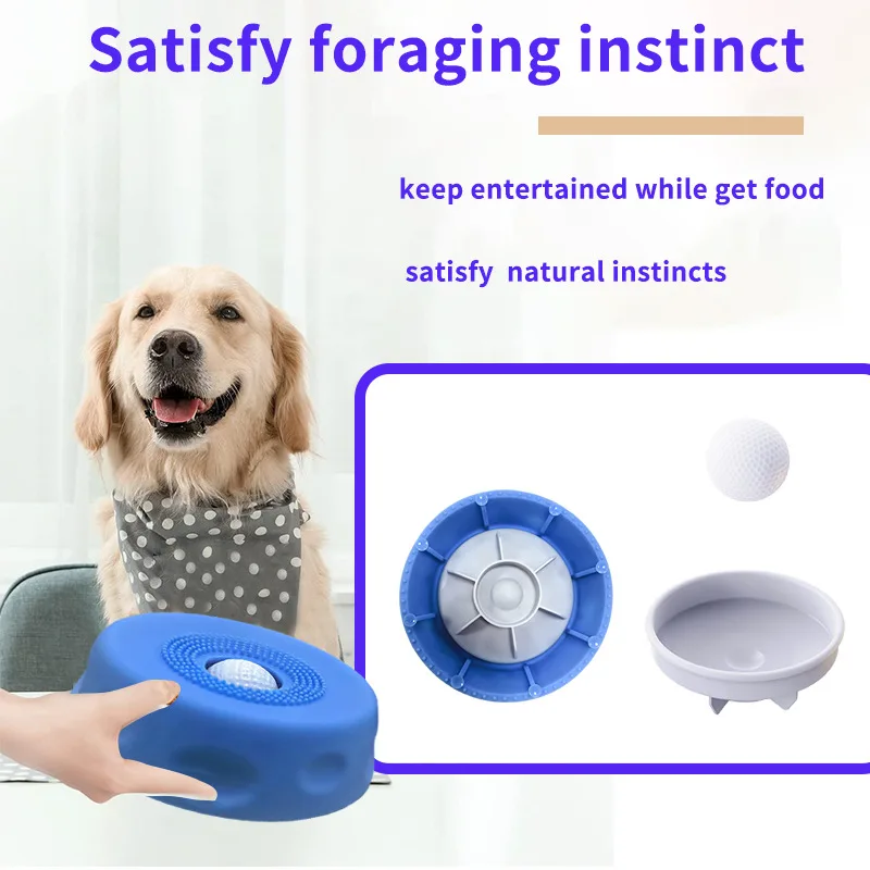 Slow Feeder Dog Bowl Silicone Anti-slip Interactive Puzzle Toy_voghion.com