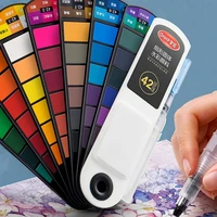 Paint Watercolor Boxed Fan Solid 24 Colors Portable Watercolor Paint Tools Set for Students Art 3