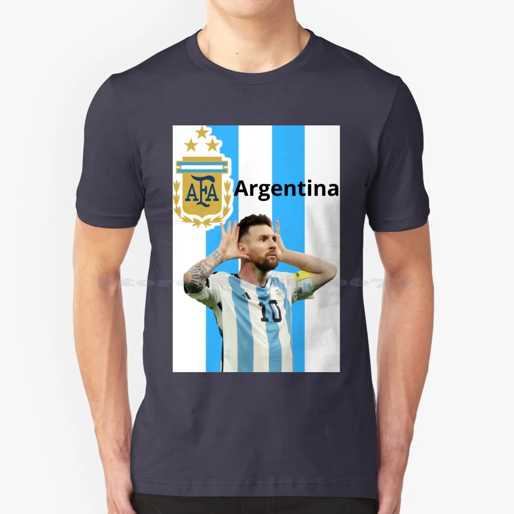 T-Shirt Brasia Argentina 100% Cotone T-Shirt Bianco Argentina