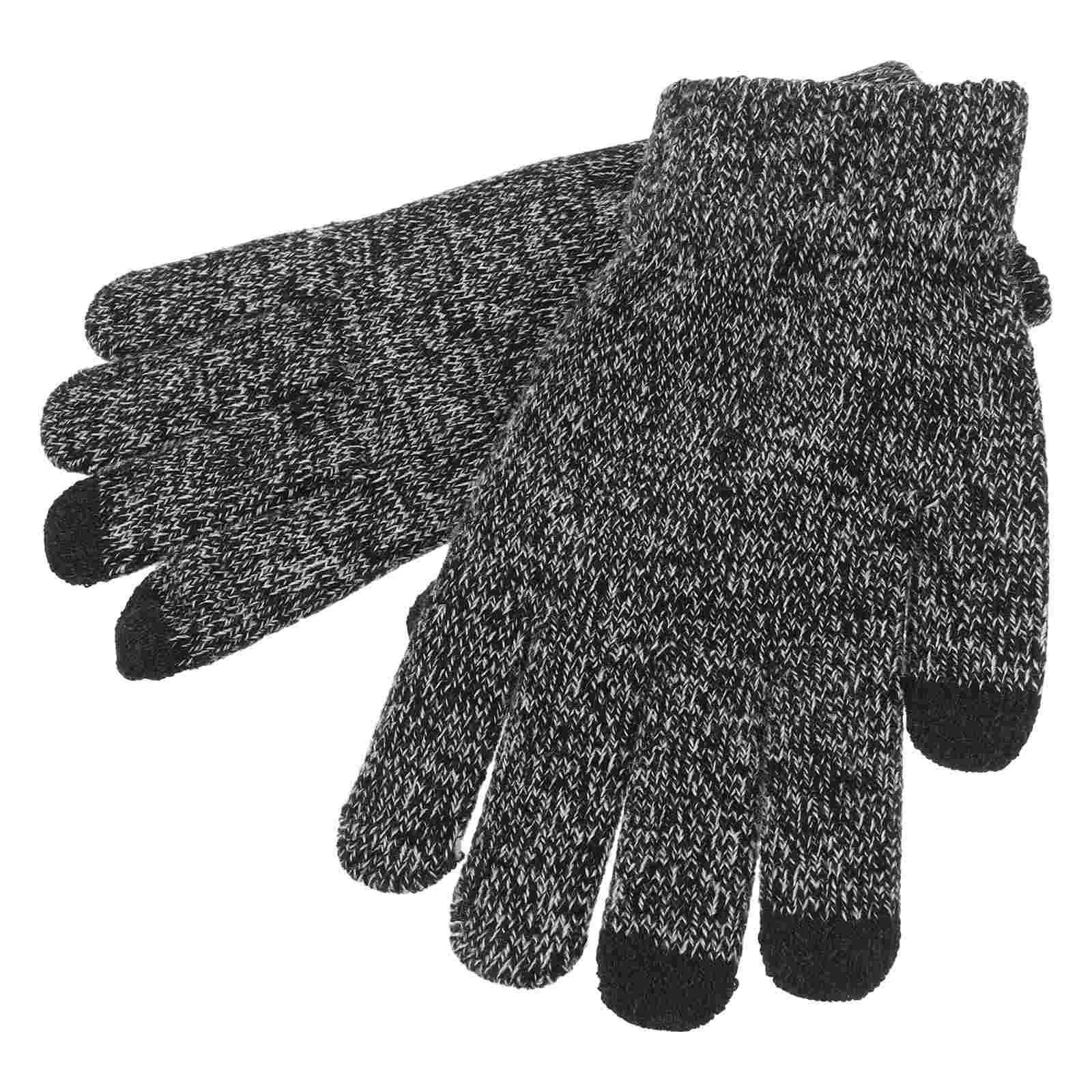 

Thermal Gloves Men Fitness Touch Screen Winter Running Knitting Touchscreen Cold Weather Miss Gym