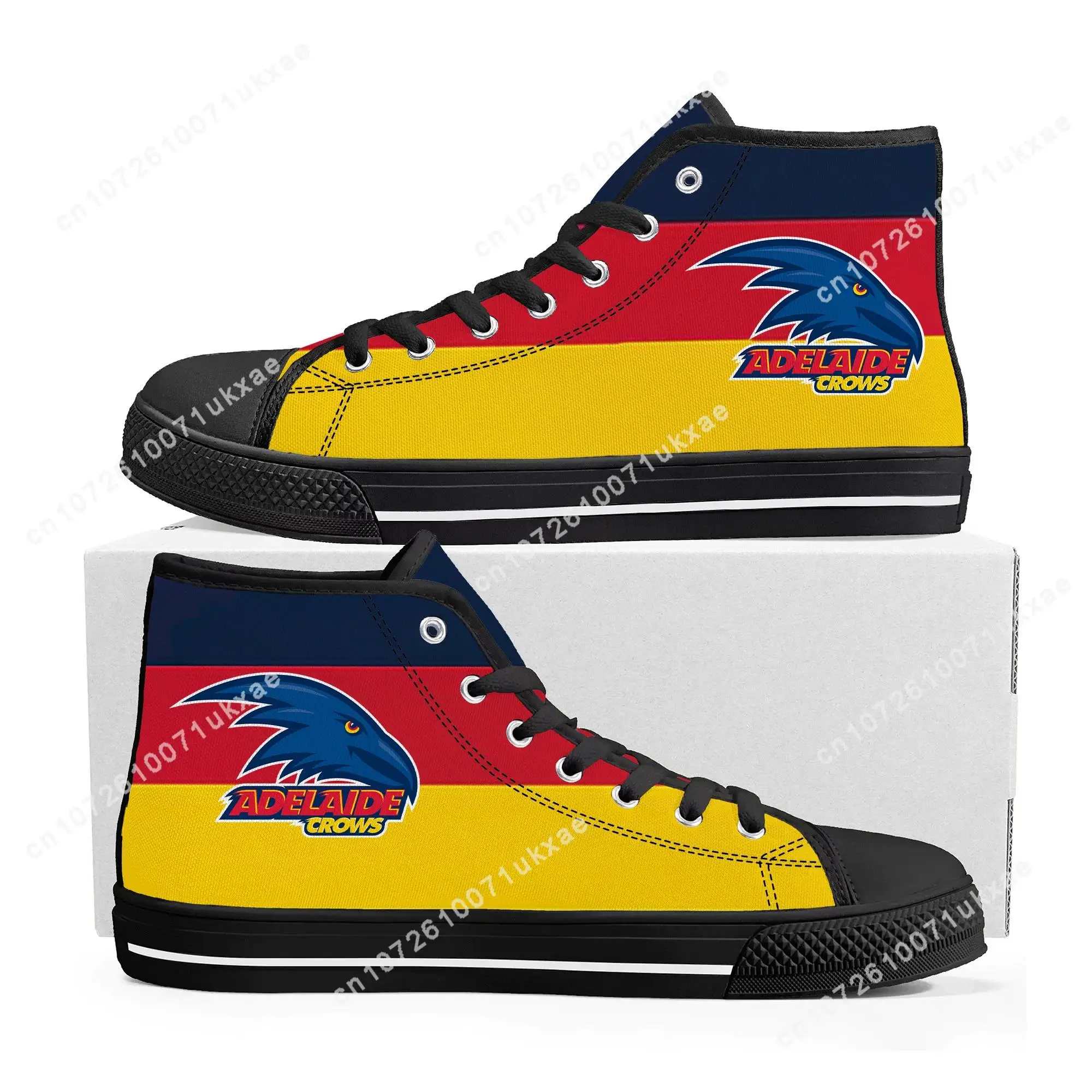 

Adelaide Crows Australian Football High Top Sneakers Mens Womens Teenager High Quality Canvas Sneaker Casual Shoe Custom Shoes