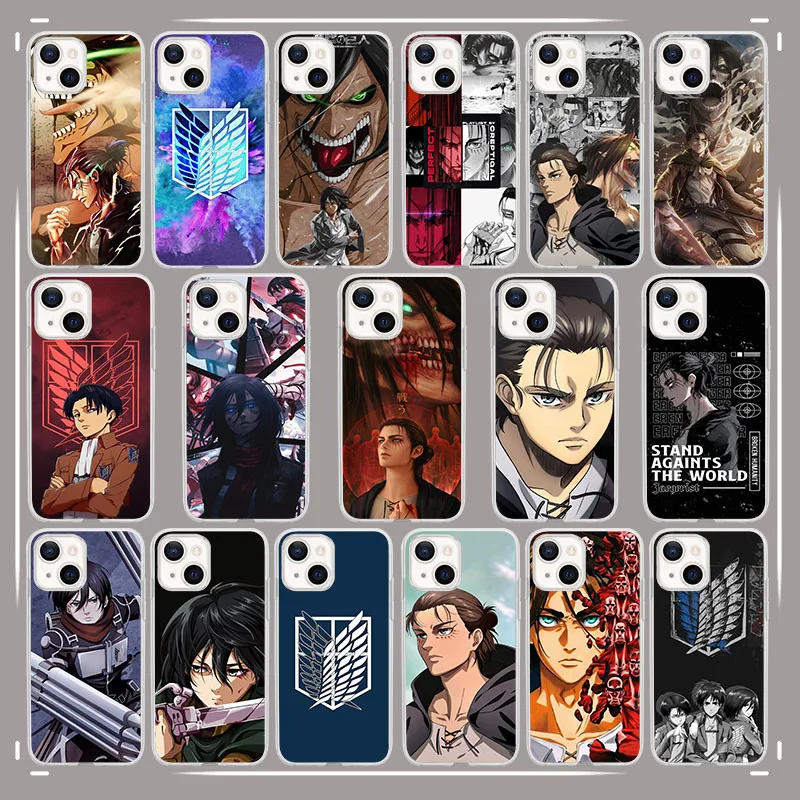 Wk-7 Attack On Titan Custodia Morbida Per Moto G8 G10 One Zoom Ace Action Pro G40 G Fusion Plus Play Power