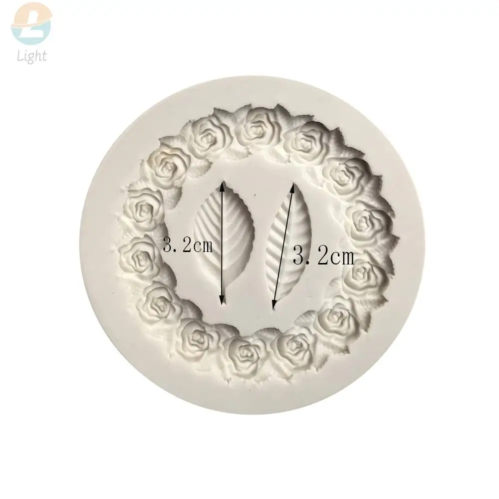 Rose Garland Form Silicone Fondant Mold For Wedding Cake Decorating Valentine\'S Gift DIY 3D Chocolate Cookie Baking Mould