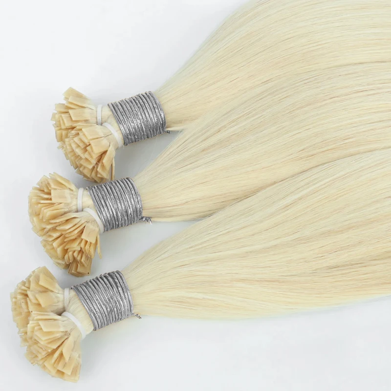 Human Hair Extensions Keratin Flat Tip Hairmony Tip Extension
