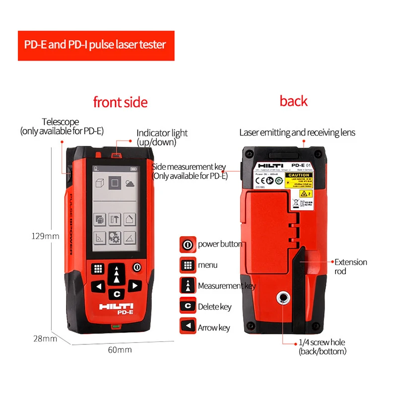 Hilti PD-E With Case And Batteries Hilti PD-E Laser Distance Hilti PD-E With Case And Batteries Hilti PD-E Laser Distance