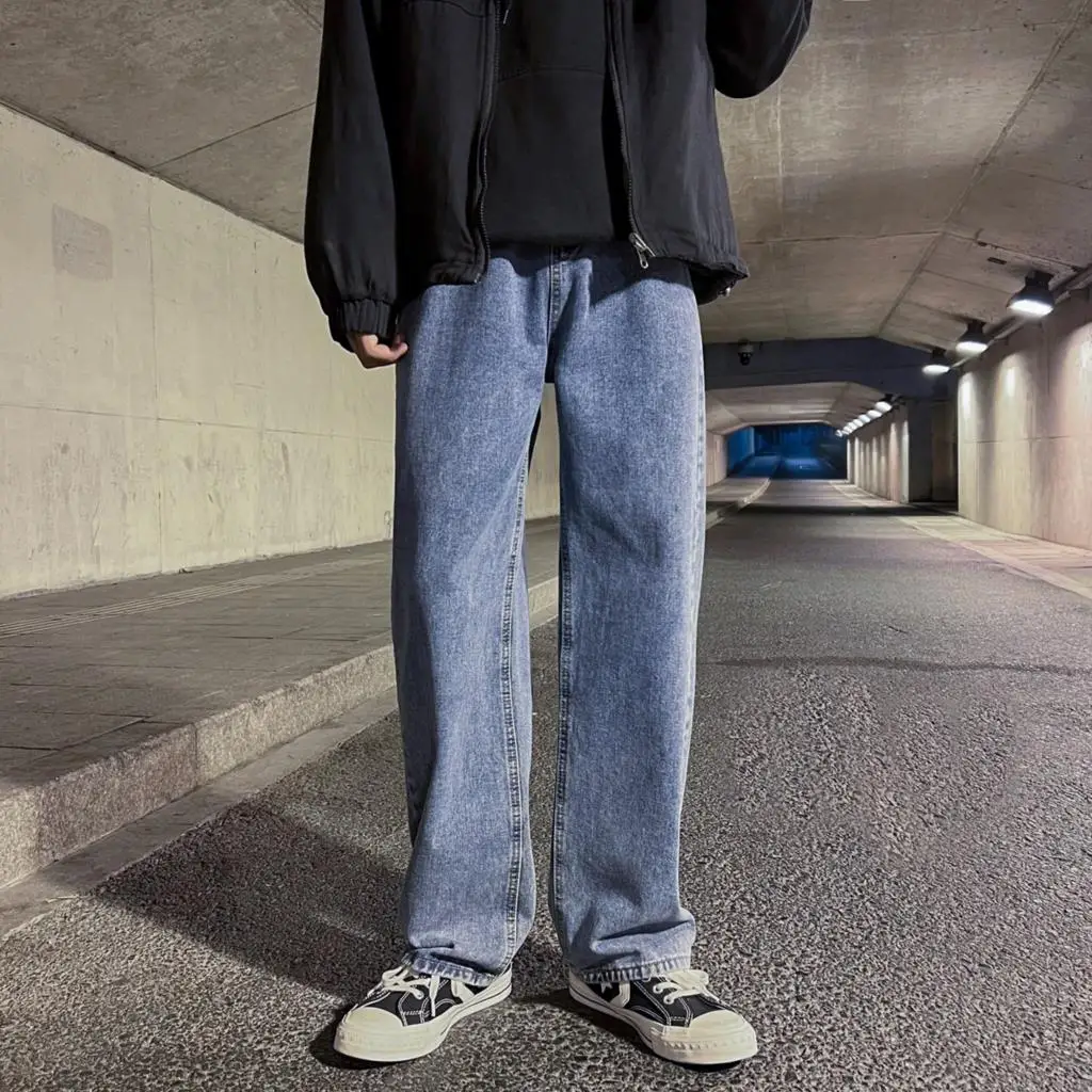 LAPPSTER Men Spring Black Korean Colors Jeans Mens Streetwear Blue Denim Pants Male Fashions Skinny Clothes Plus Size