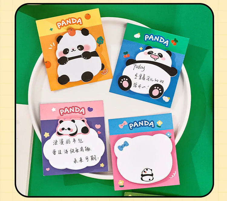 1-teiliges Lytwtw's Cartoon-Klebeband, niedlicher Kawaii-Panda-Notizen, Notizblock, Notizblock, Büro, Schulbedarf, Schreibwarenaufkleber – Detail 4