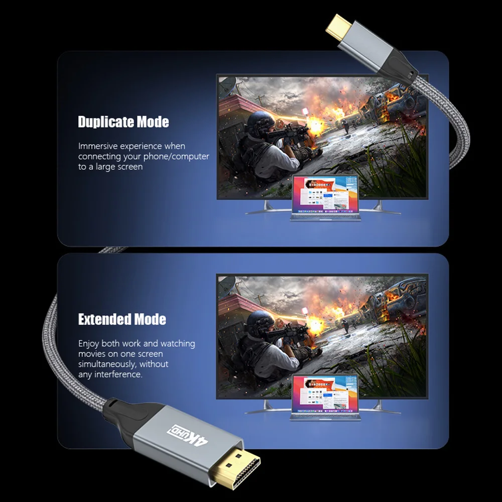 Premium 4K USB-C to HDMI Cable Adapter with HDR10 Support
